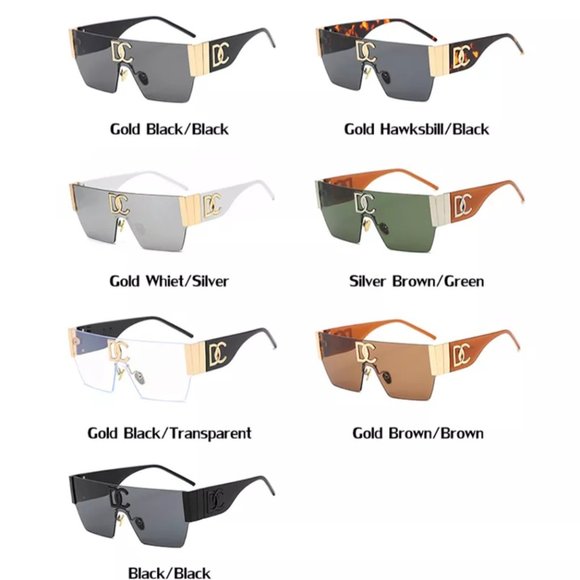 Vintage Square Rimless Sunglasses Women 2022 Fashion Luxury Brand Frameless